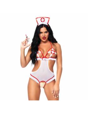 Roleplay Naughty Nurse, white, red, O/S