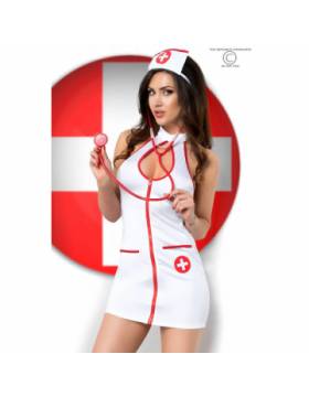 L/XL  White Sexy Nurse Costume Dress